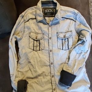Mens BKE Long Sleeve Button Up Small